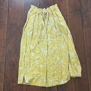 Universal Thread Green Midi A-Line Skirt with Tie Front